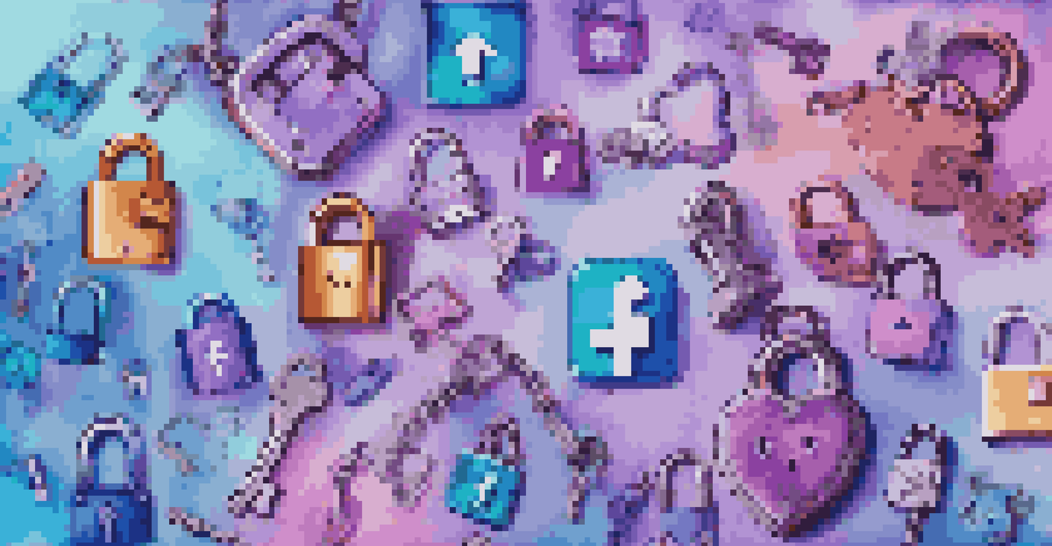 Social media icons and locked padlocks representing children's data privacy.