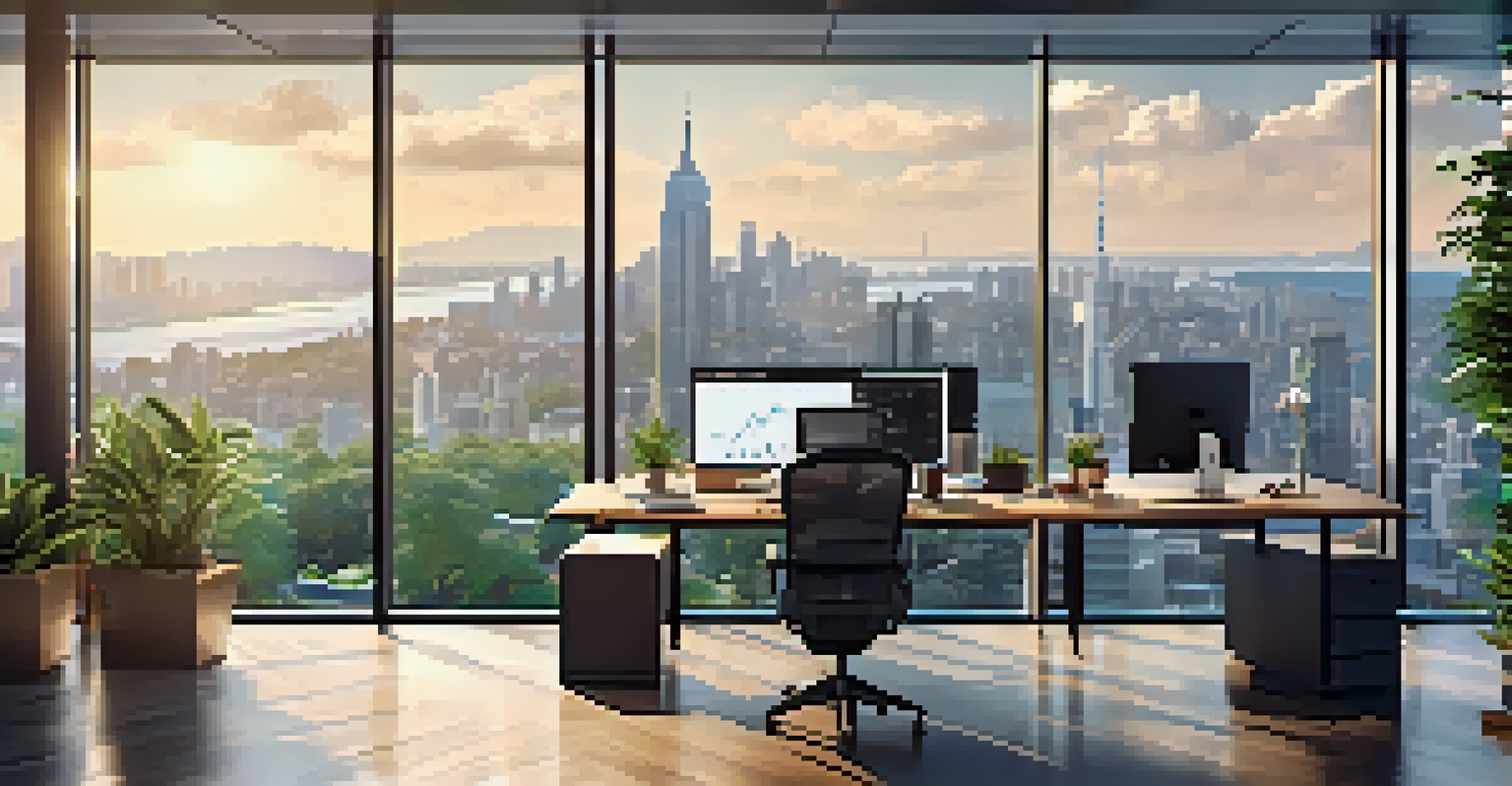 A diverse group of professionals working together in a bright office, looking at a computer with SaaS applications displayed.