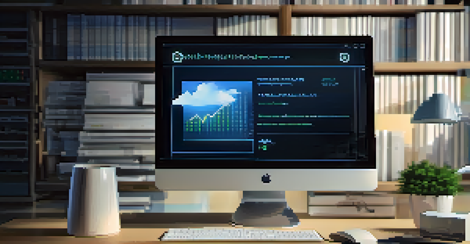 A close-up view of a computer screen displaying a cloud backup interface with graphs and progress bars.
