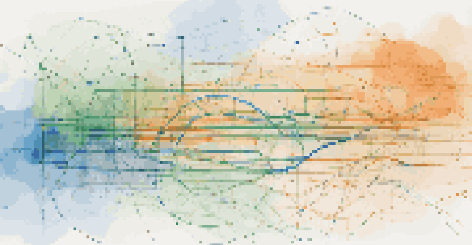 An abstract representation of data flow in a SaaS architecture with colorful lines and nodes on a clean background.