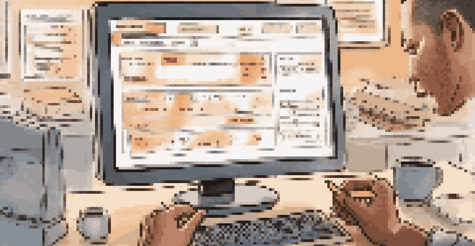 A close-up of a computer screen showing a data validation form, with hands interacting with the interface in a warm desk setting.