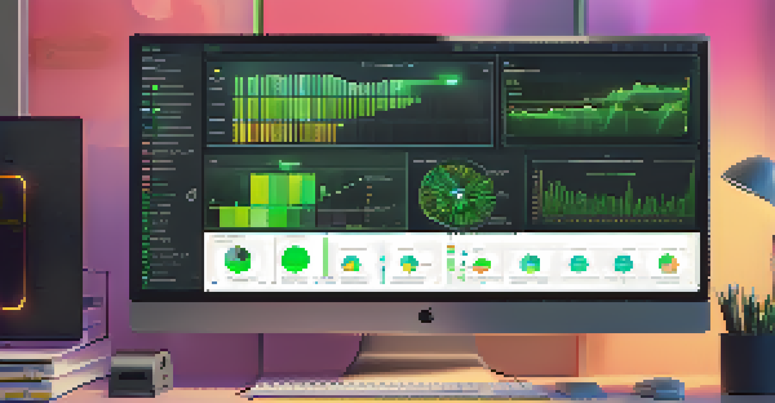 A close-up of a computer screen showing a CI/CD pipeline dashboard with successful build indicators.