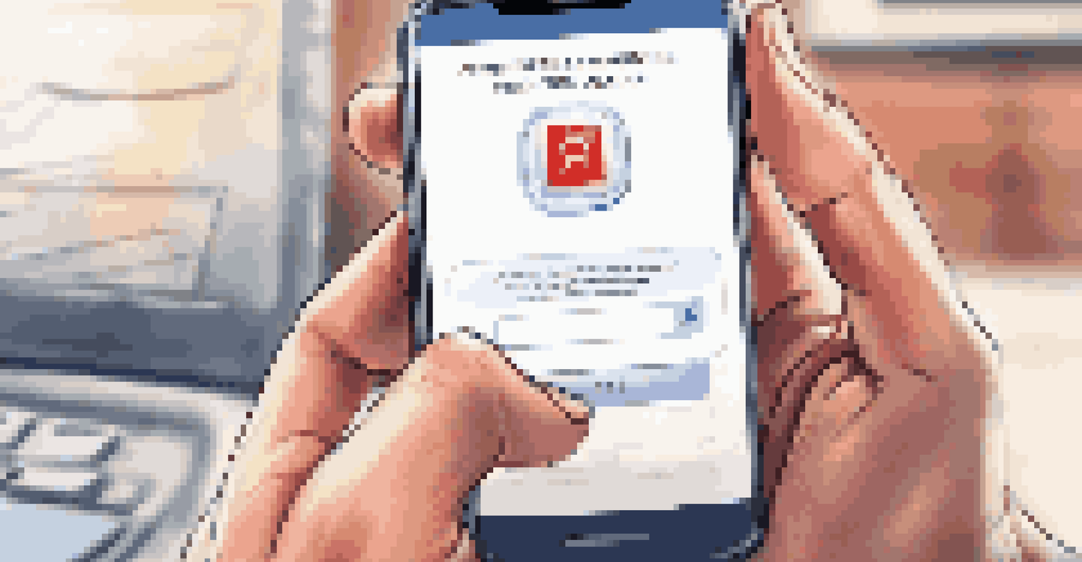 A hand holding a smartphone displaying a two-factor authentication screen, set against a blurred office background.