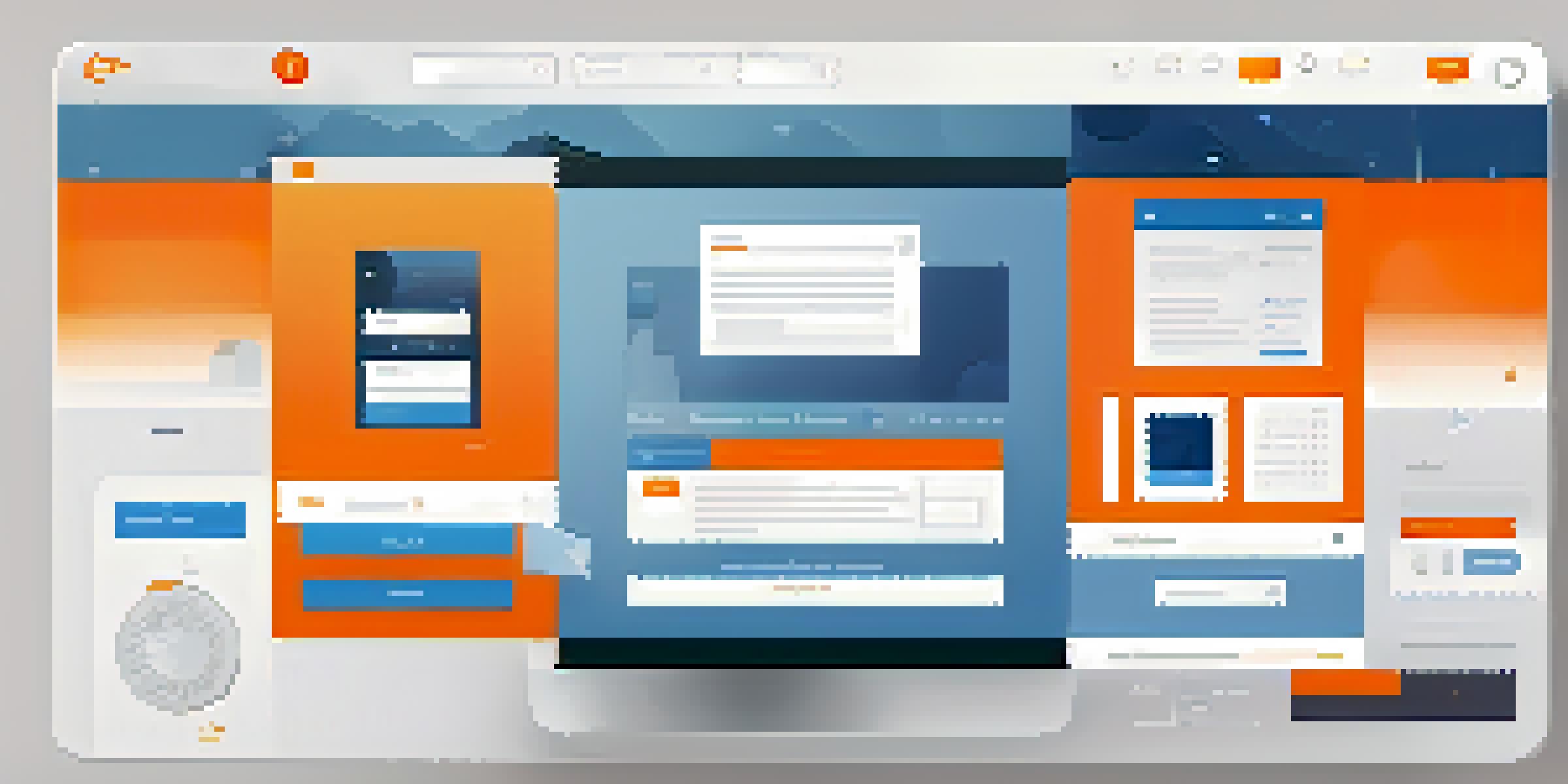 A website layout demonstrating visual hierarchy with a large header, a bright 'Sign Up' button, and well-spaced content blocks in a muted background.