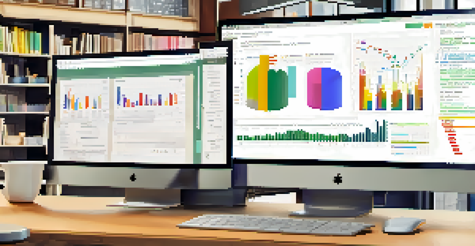 A computer screen showing user feedback and design prototypes, with a coffee cup and notepad in the foreground.