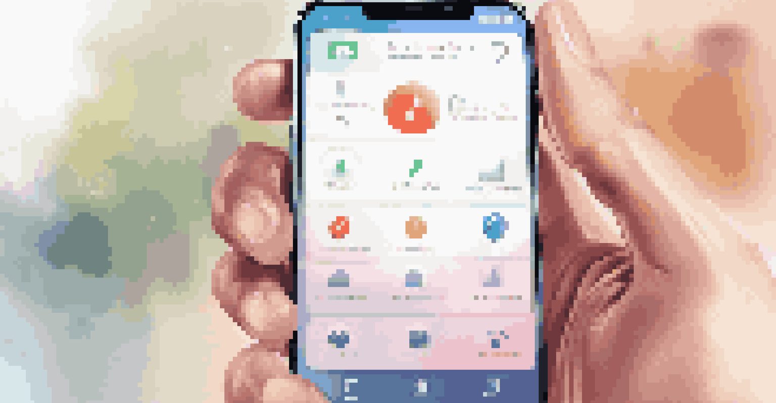A close-up of a smartphone screen showing a voice command interface with options and responses, set against a blurred background.