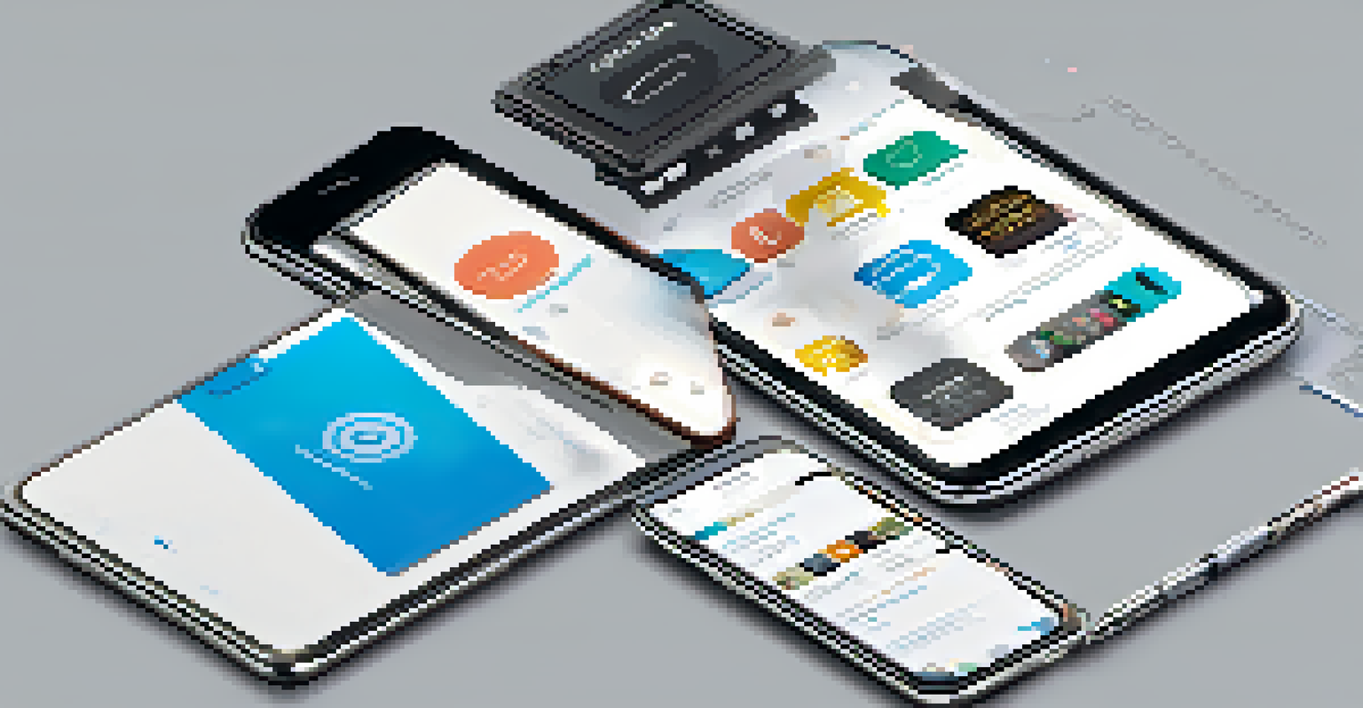 An illustration showing different mobile devices displaying the same app to highlight usability across screen sizes.