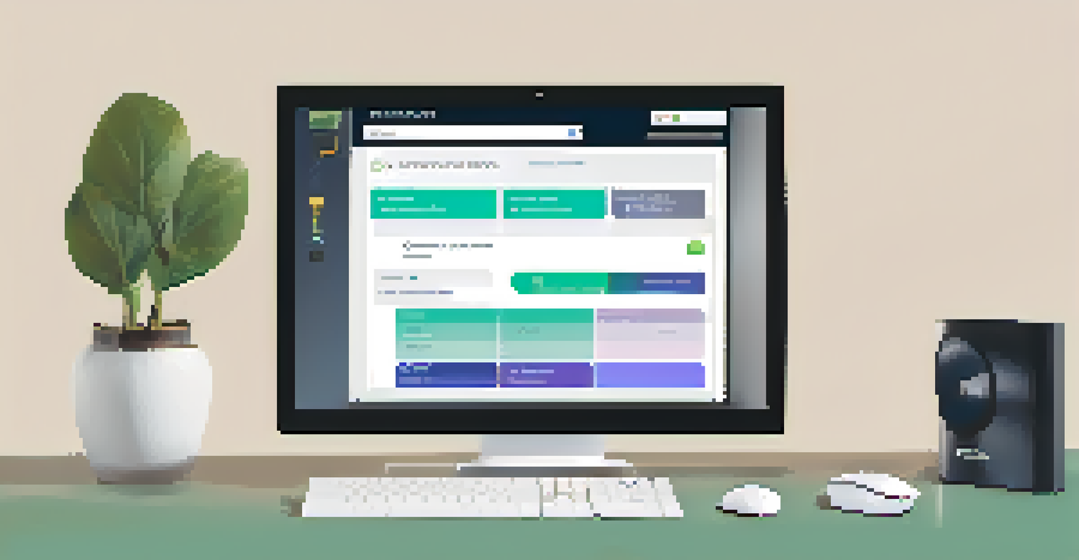 A close-up of a computer screen showing an IT service portal with a user interacting with it.