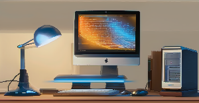 A split-screen image comparing classical computing with a vintage computer setup on the left and a modern quantum computer on the right, highlighting the contrast between the two technologies.