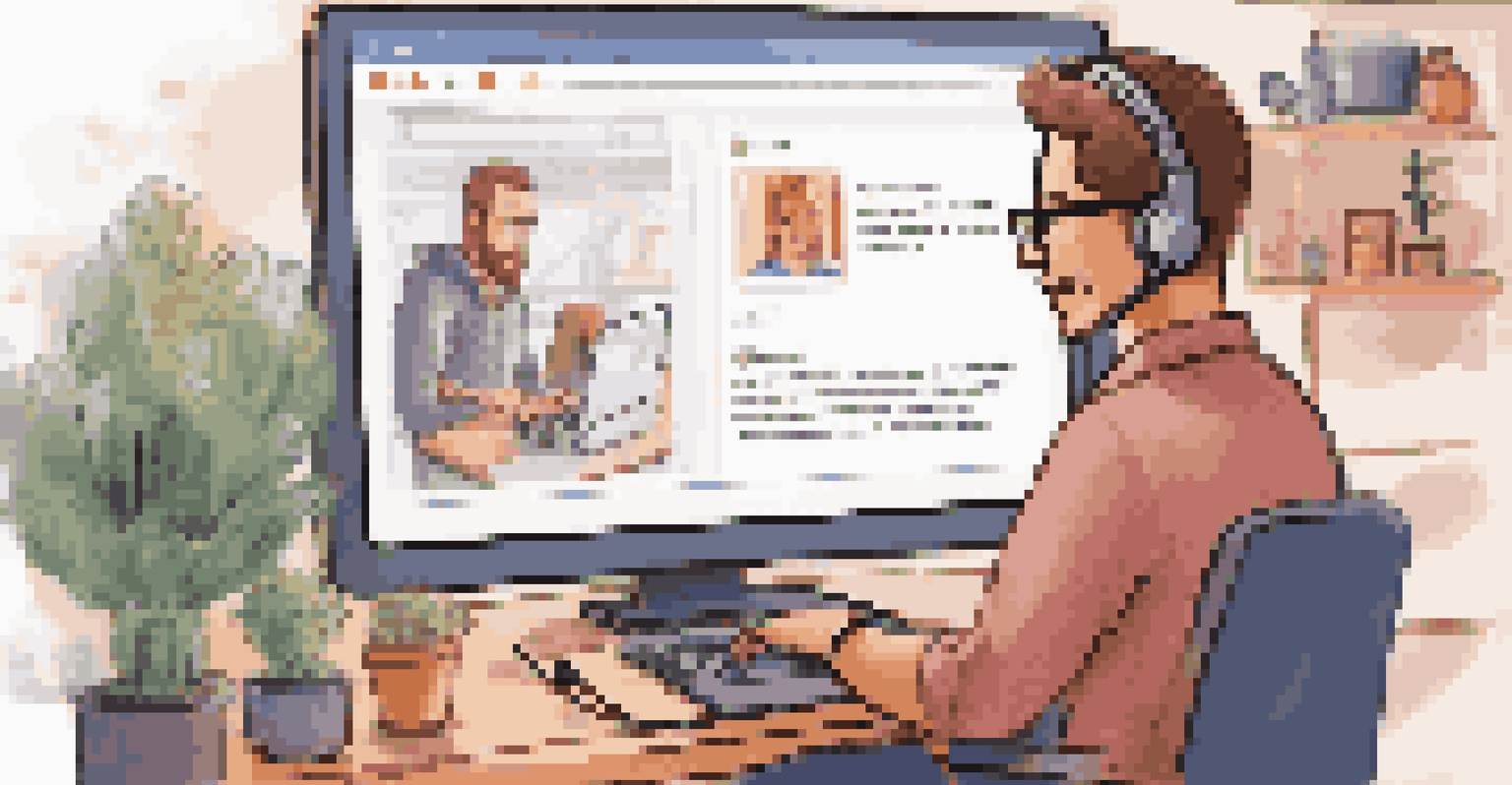 A customer service representative engaging with a chatbot on a computer, illustrating the benefits of automation in customer interactions.