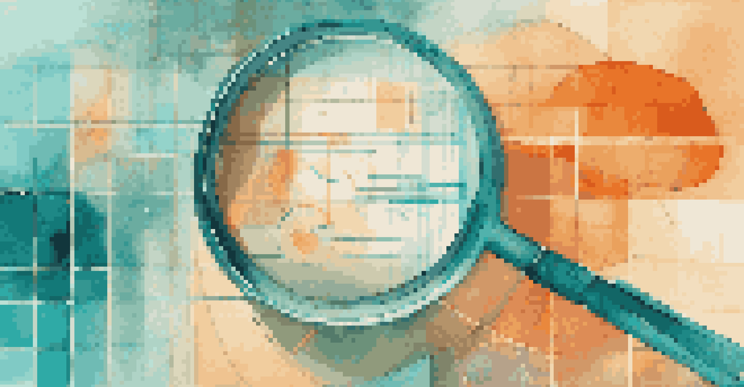 An abstract image of a magnifying glass revealing data patterns, representing AI-driven insights for decision-making.