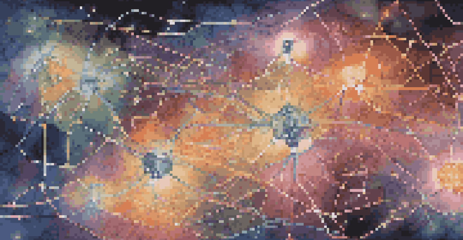 An abstract illustration of neural networks with glowing nodes and digital patterns related to gaming.