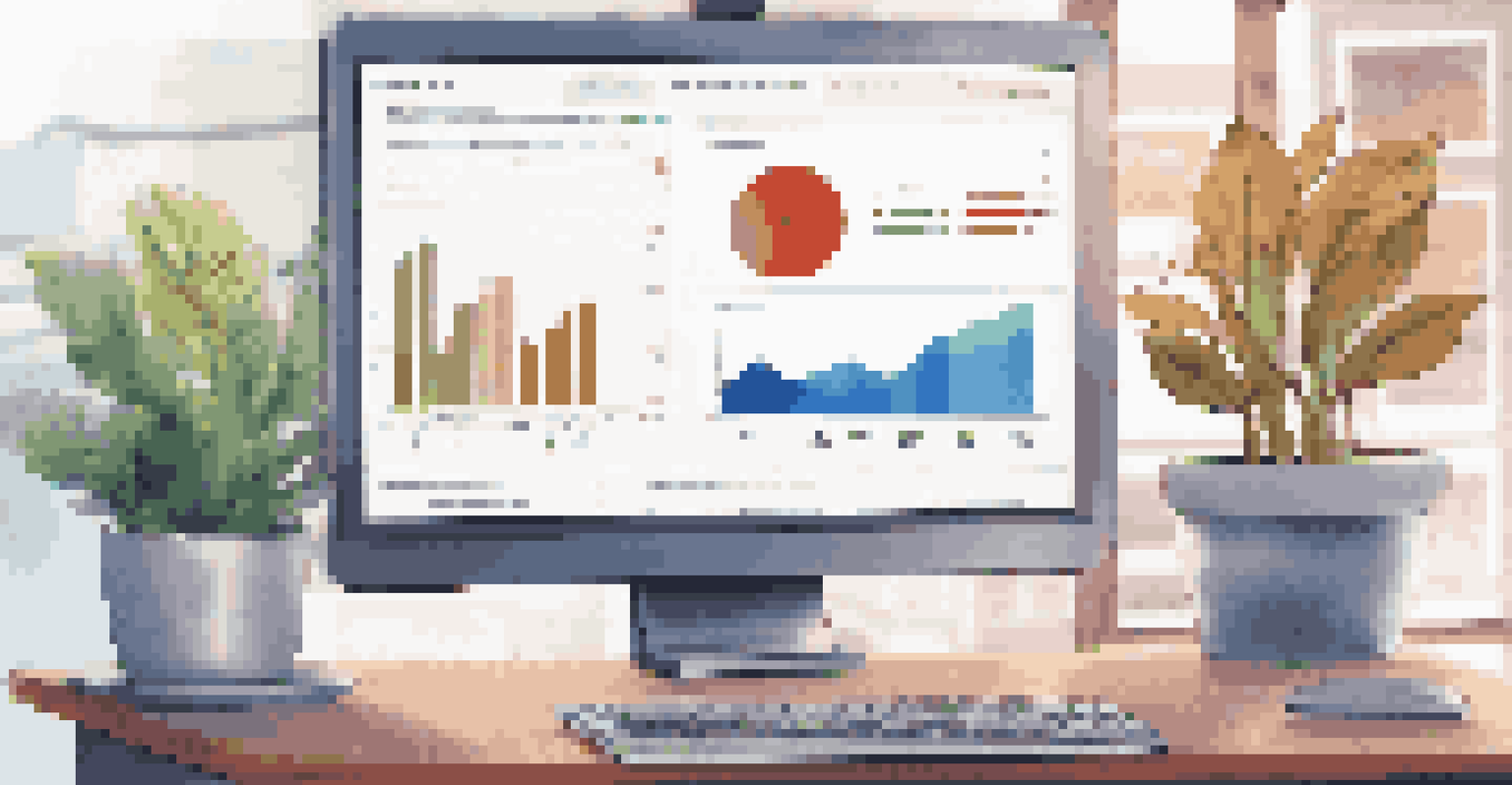 A close-up of a computer screen showing a compliance dashboard with various data metrics in a modern workspace.