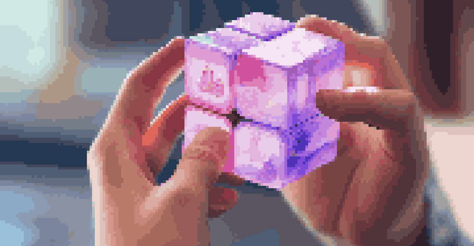 A student holding a Merge Cube, engaging with 3D anatomical models in an interactive learning experience.