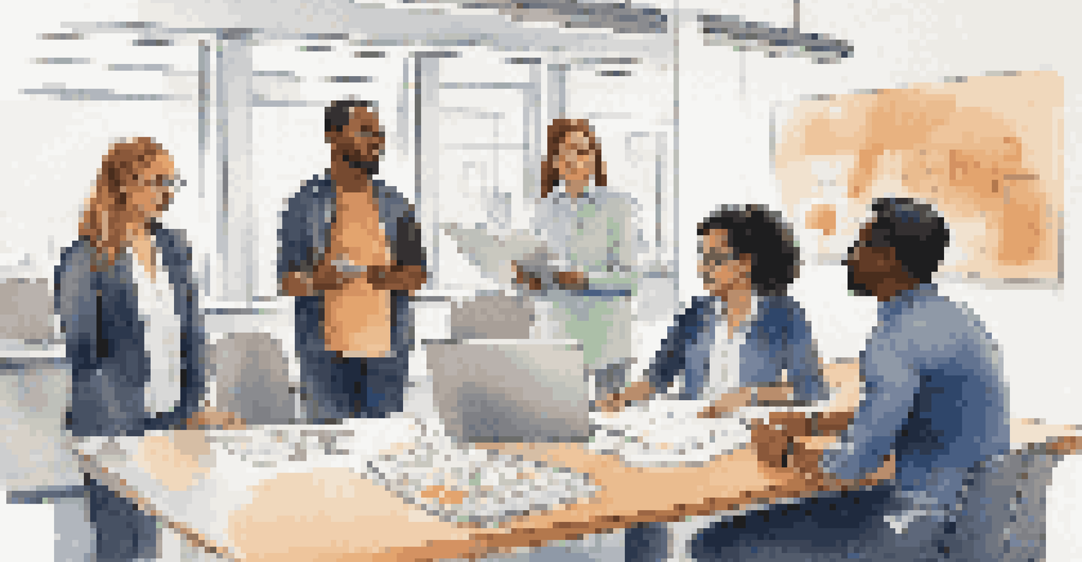 A diverse team of customer support staff participating in a training session in a bright room.