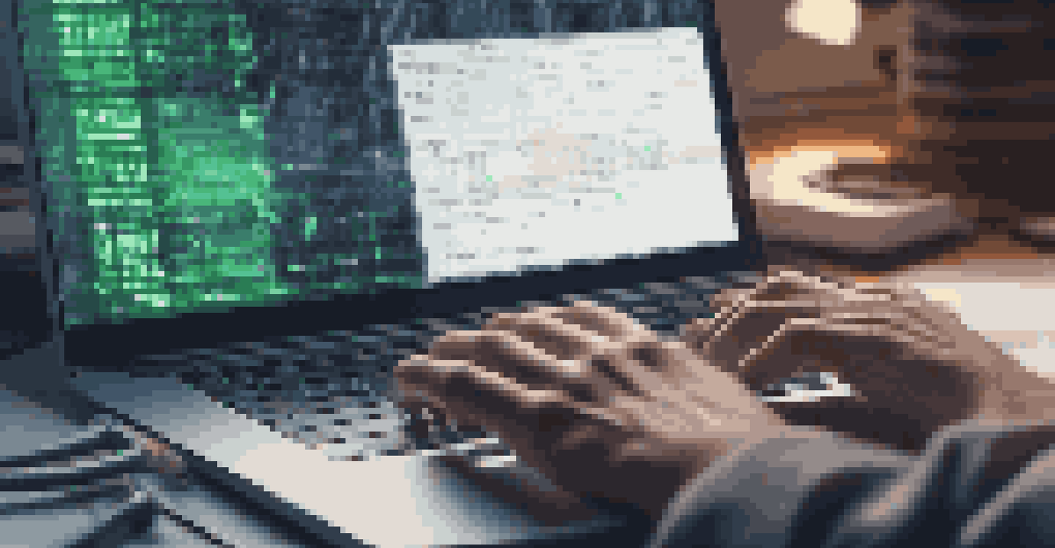 A developer coding on a laptop, focusing on energy efficiency, in a modern workspace.