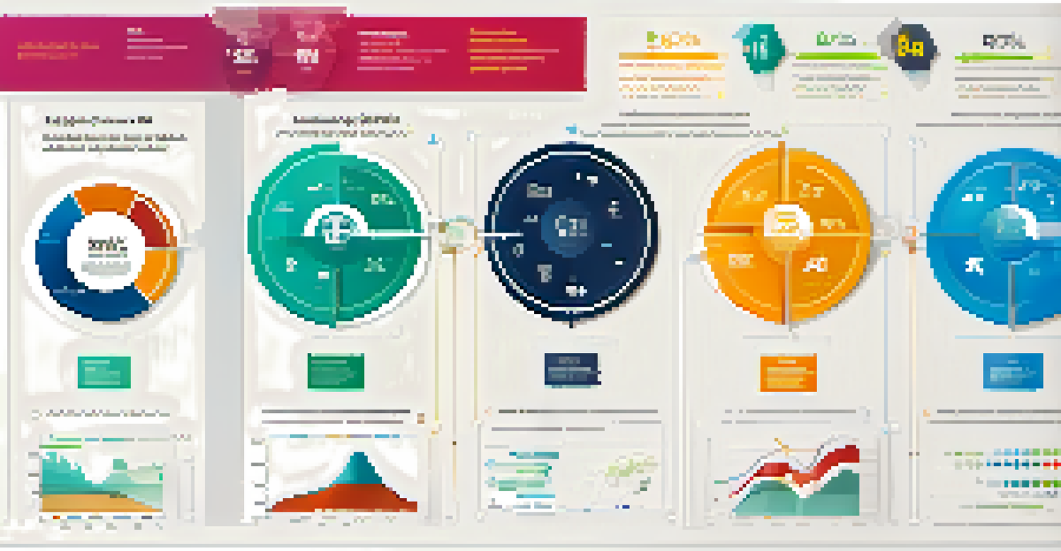 An infographic displaying colorful graphs and icons representing key performance metrics related to user satisfaction and retention.
