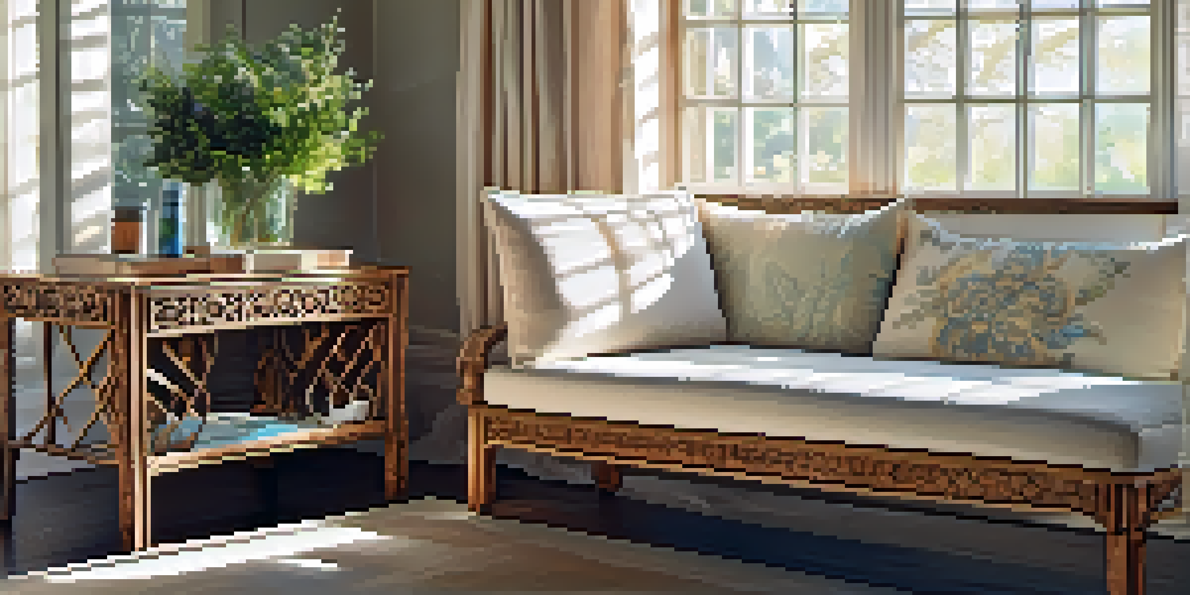 A close-up view of a furniture piece made from recycled materials, featuring intricate textures and details, illuminated by natural light.