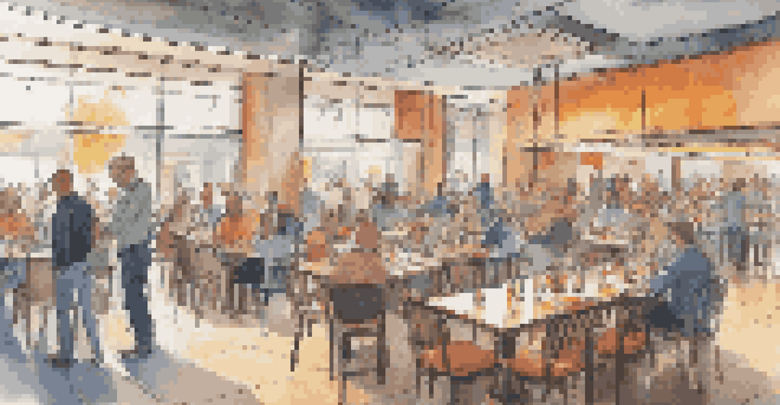 A busy restaurant where tables and chairs are multiplying as customers enter.