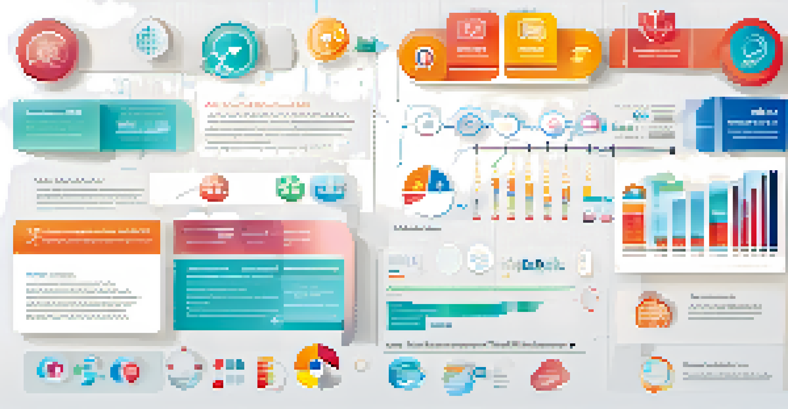 An infographic illustrating predictive analytics with icons and an AI brain graphic, showcasing data sources and connections.