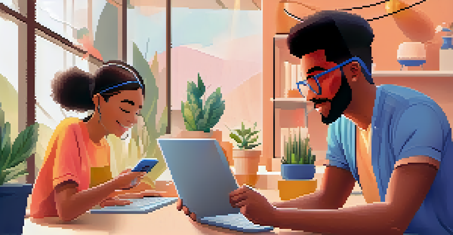 A young person shopping online with a digital device, showing Buy Now, Pay Later payment options in a cozy home environment.