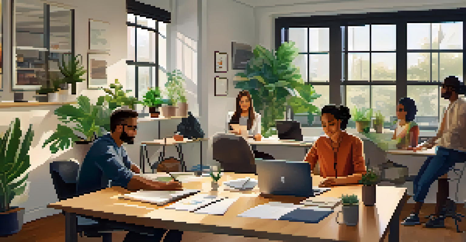 Diverse team members working in a home office setting, engaged in remote testing with laptops and collaborative tools.