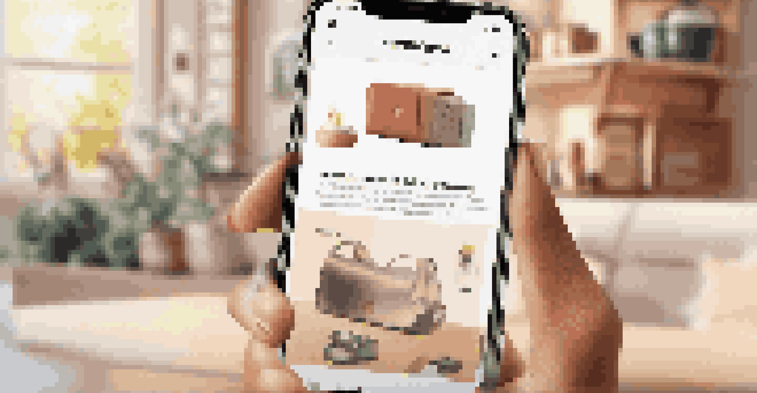 A close-up of a smartphone showing an unboxing video, surrounded by a stylish desk setup and warm lighting for an inviting feel.