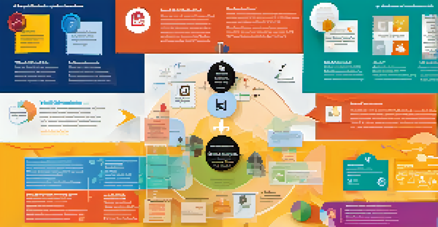 An infographic representation of the Agile Manifesto's core values with colorful icons.