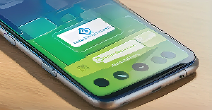 A smartphone showing a multi-factor authentication application on its screen, set against a soft blue and green gradient background.
