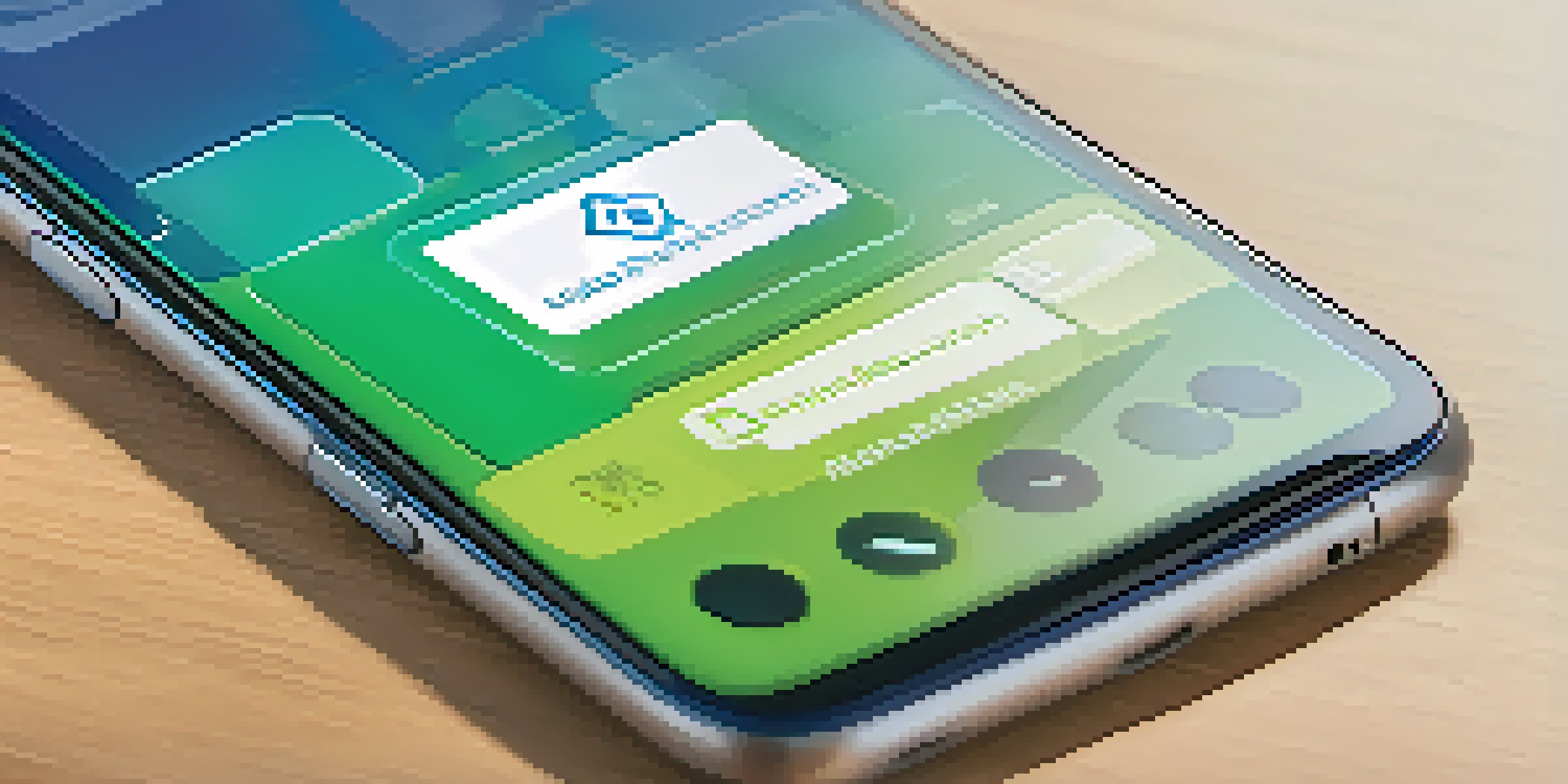 A smartphone showing a multi-factor authentication application on its screen, set against a soft blue and green gradient background.