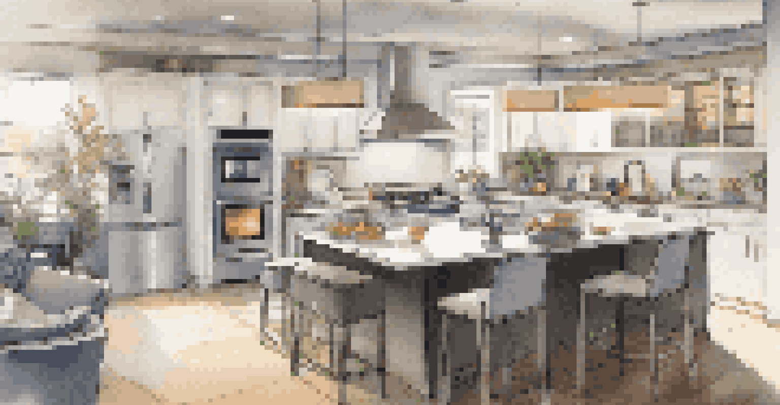 A modern kitchen showcasing smart home devices connected through Z-Wave technology.