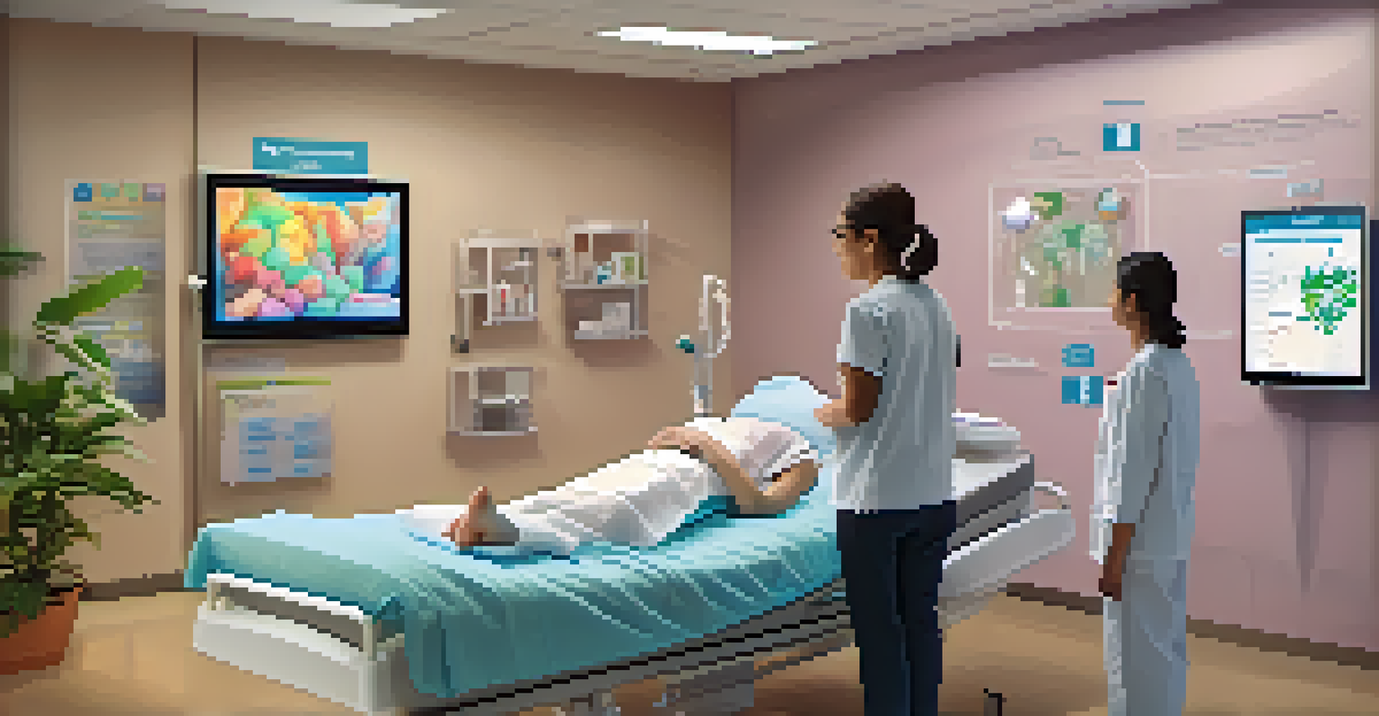A patient using an augmented reality app on a tablet to visualize their health condition and treatment options.
