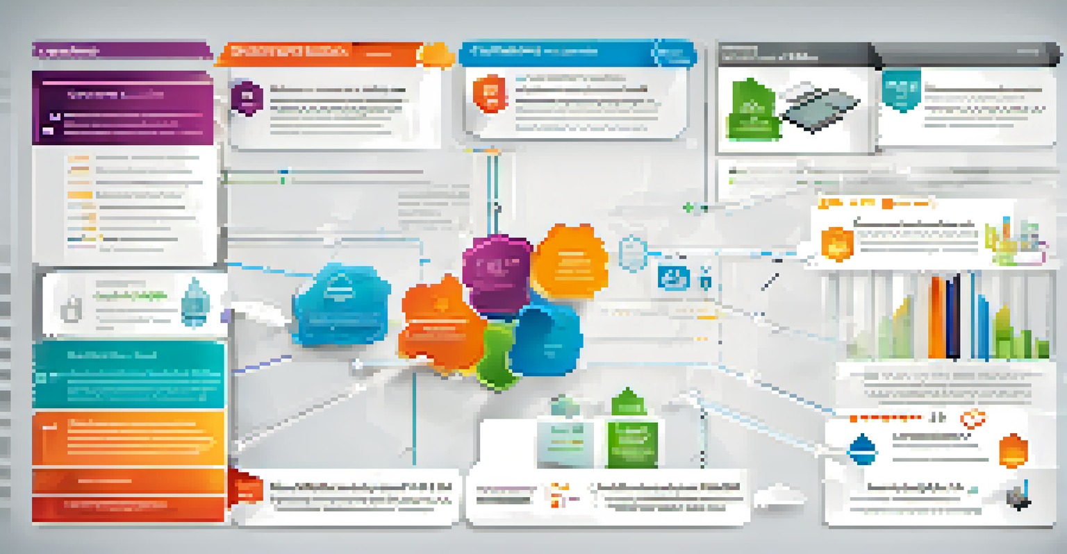 A colorful infographic showing the benefits of RPA and cloud computing in a modern design.