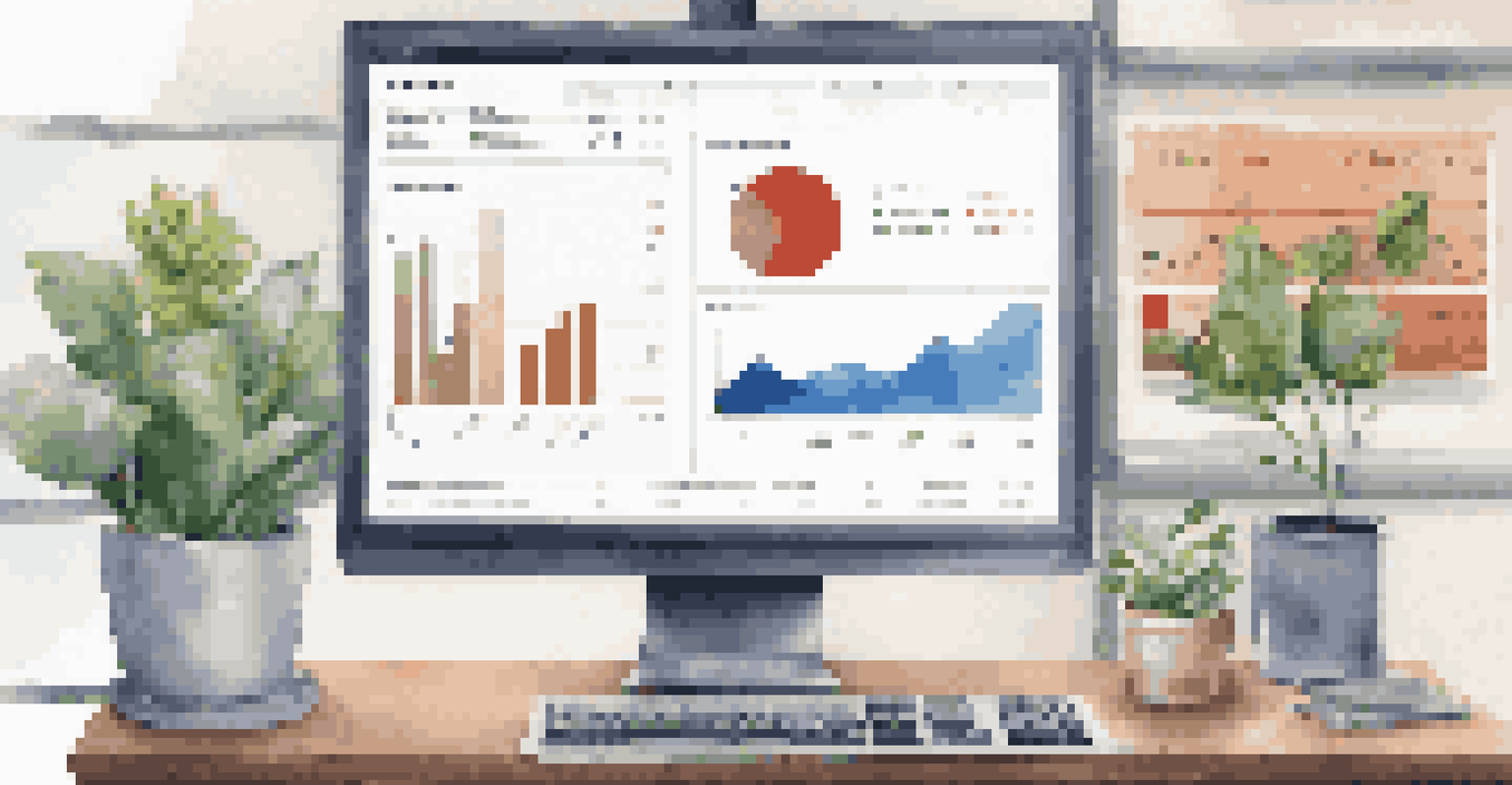 A computer screen showing a digital dashboard with supply chain metrics in a sleek office setting.