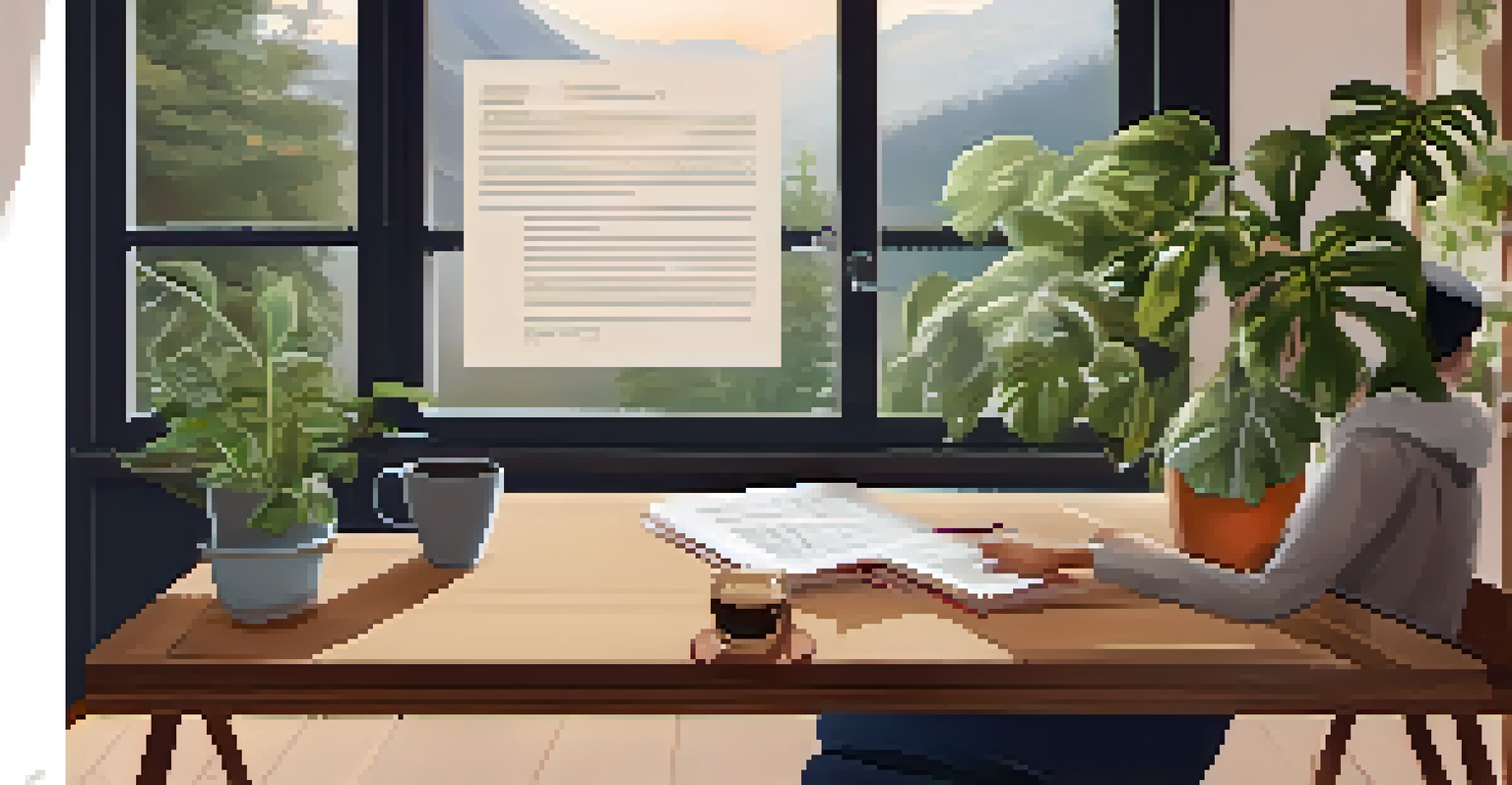 A person reading privacy policy documents on a tablet in a cozy home environment.