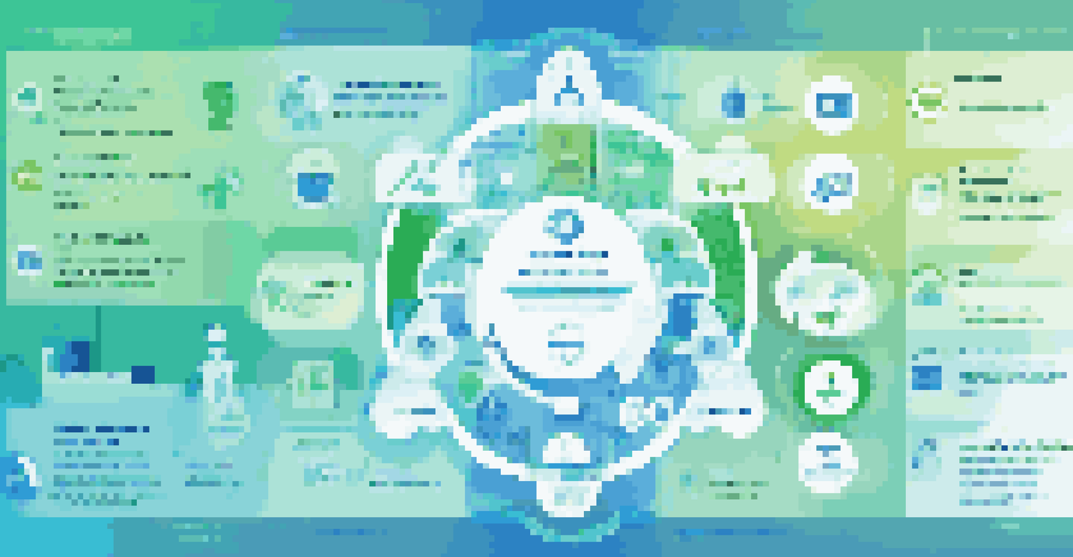 An infographic showcasing the advantages of AI in customer support with colorful icons and labeled sections.