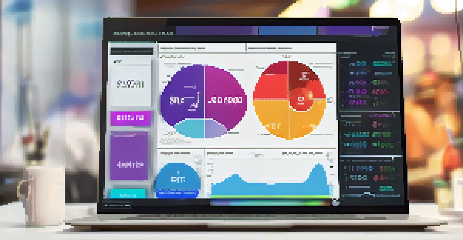 A close-up view of a computer screen showing a dashboard of DevOps metrics with colorful graphs and statistics.