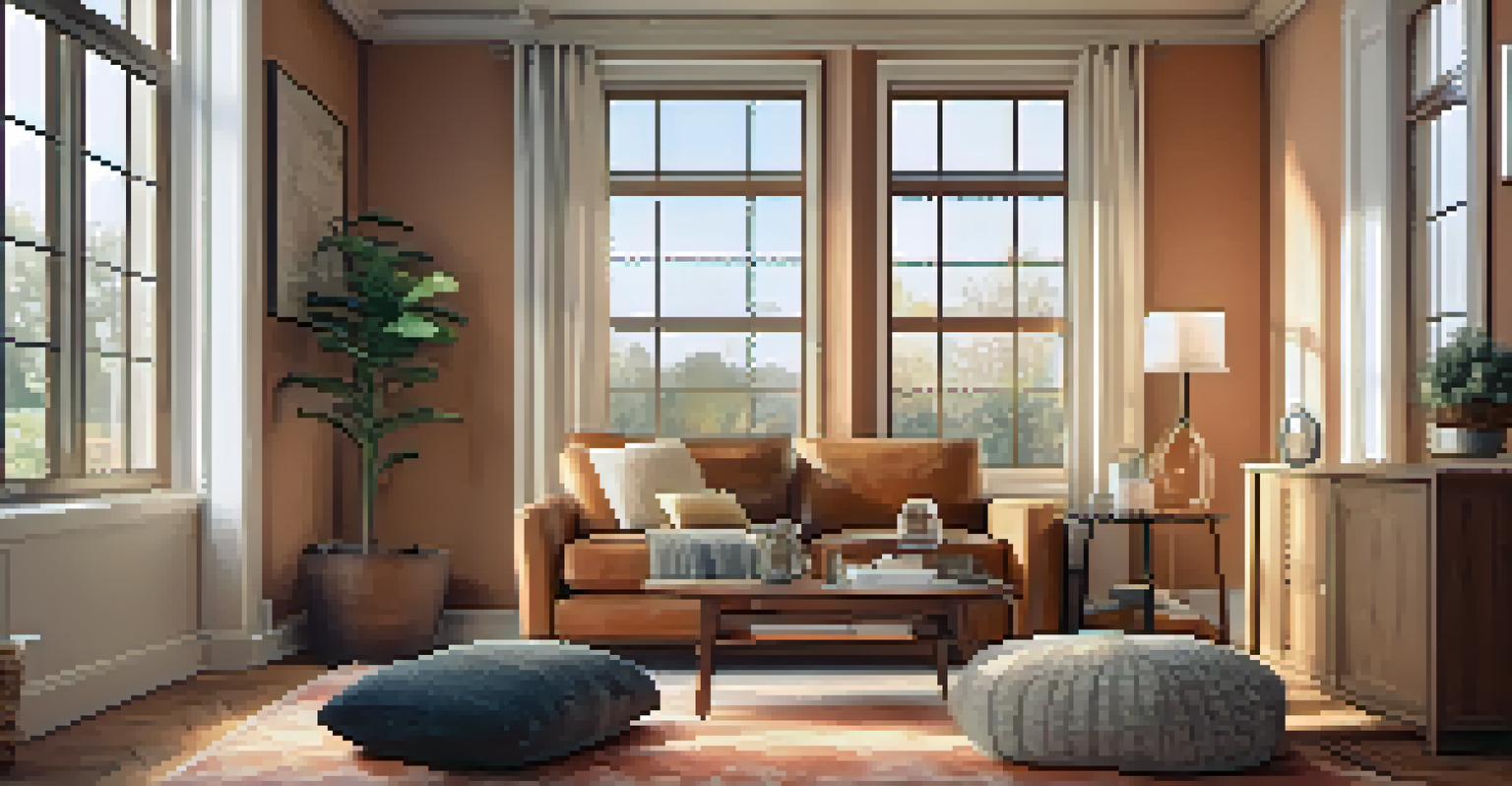 A person using a tablet to visualize a piece of furniture in their home, with a realistic 3D model displayed on the screen.