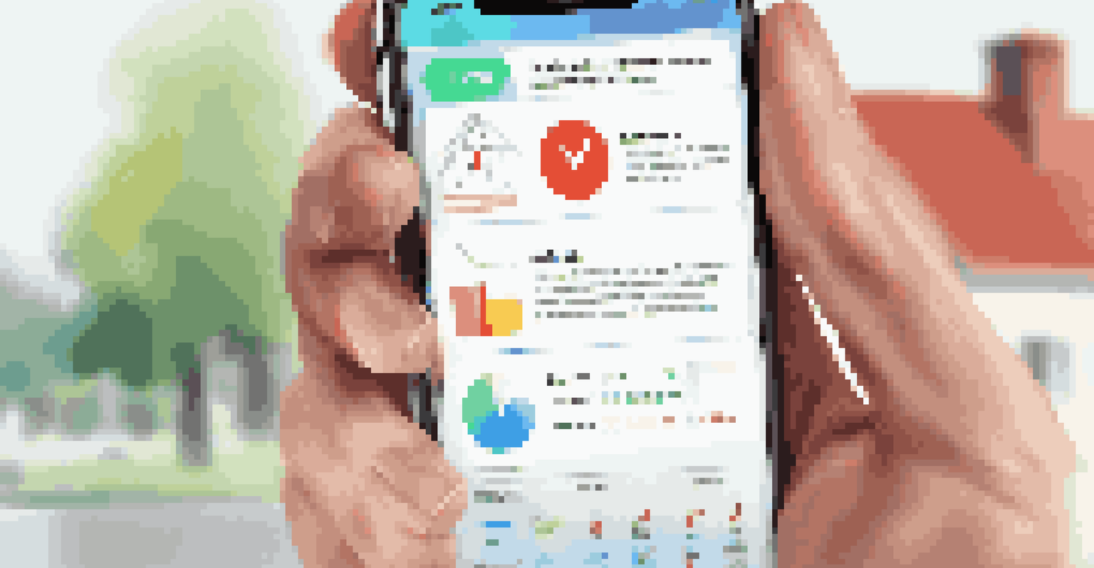 A close-up of a smartphone screen displaying a health app with notifications in a home or office setting.