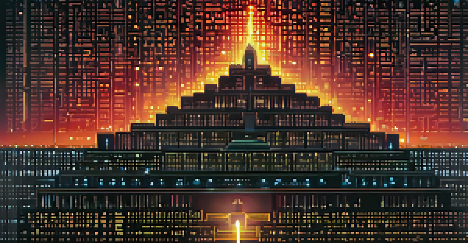 An abstract digital fortress made of binary code and glowing encryption symbols, representing AI technology protecting user data.