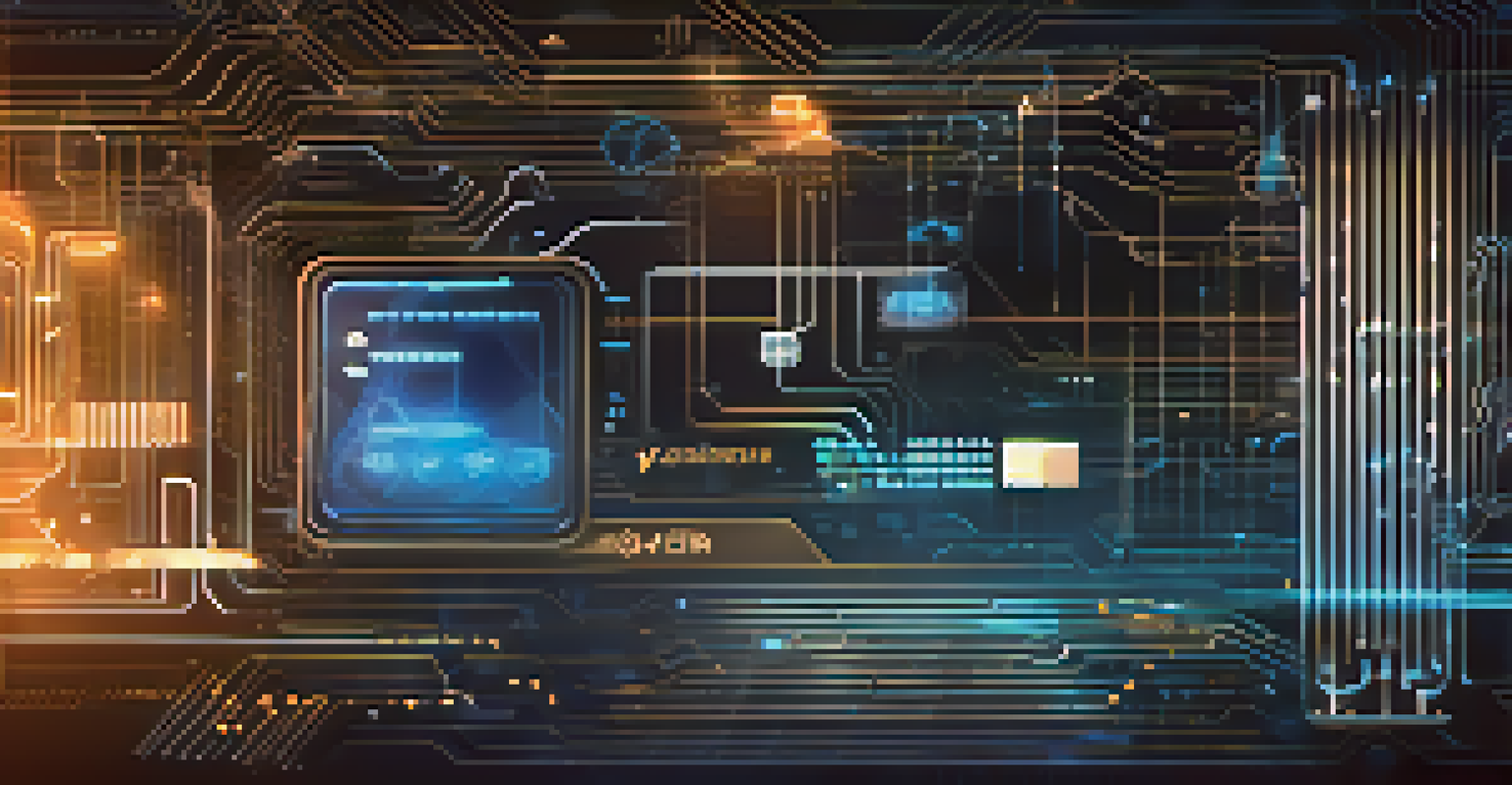 A sleek digital interface displaying AI analytics for payments, surrounded by abstract patterns representing advanced technology.