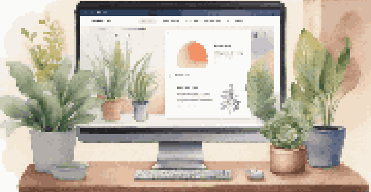 A computer screen showing a user-friendly digital form in a cozy workspace.