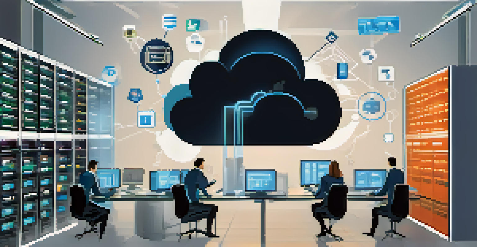 An illustration of shared responsibility in cloud security showing a provider securing a data center and a client managing their data with security icons.