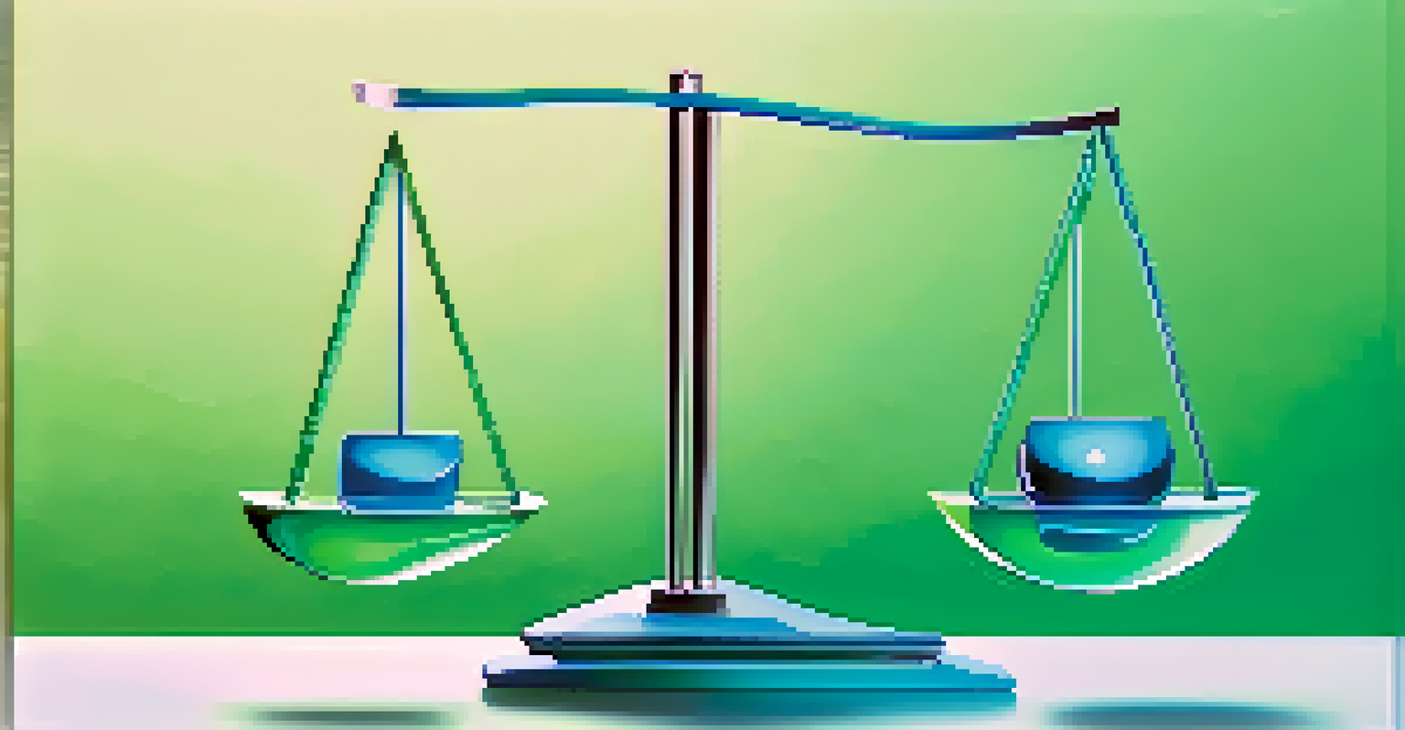 An abstract image illustrating data consistency with a balance scale, one side showing a solid block for strong consistency and the other side showing flowing liquid for eventual consistency, set against a gradient background.