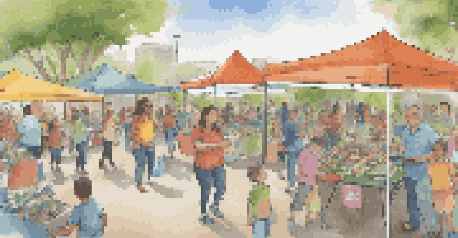 A community event focused on waste reduction and recycling, with families and interactive displays.