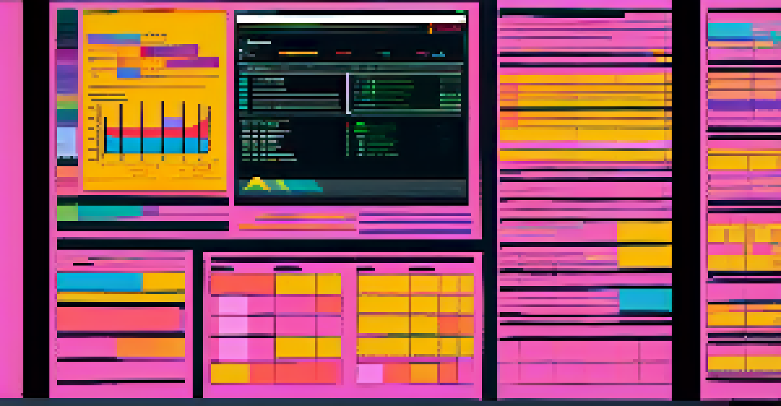 Close-up of a computer monitor displaying a virtualization monitoring dashboard with graphs and performance metrics, and a person taking notes in the background.