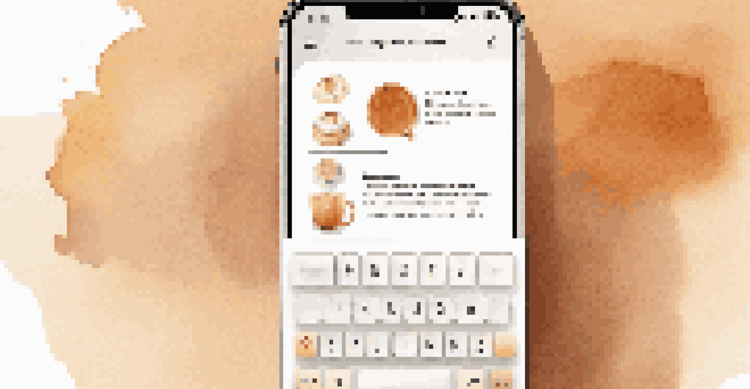 A close-up of an accessible mobile application interface with text-to-speech and multilingual options, set in a cozy workspace.