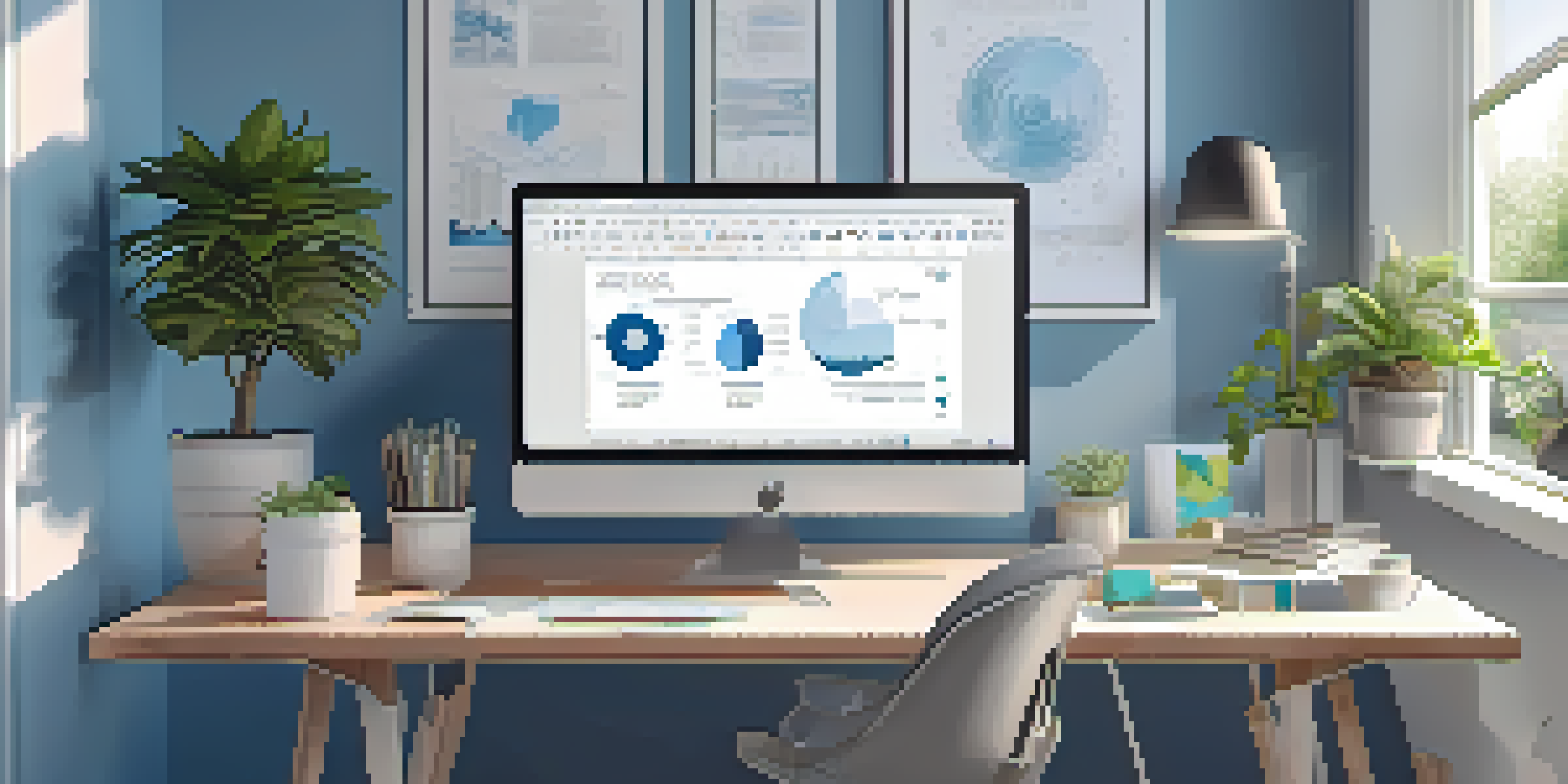 A modern workspace featuring a desk with dual monitors, UX design sketches, and natural light coming from a window.