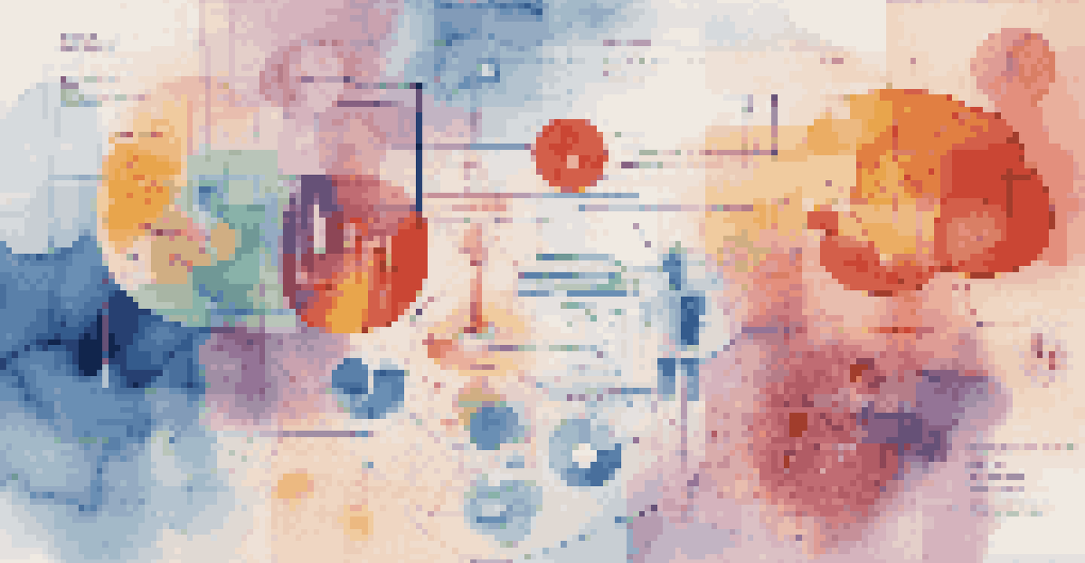 An abstract image representing data analytics in healthcare, showcasing graphs and data streams in vibrant colors.