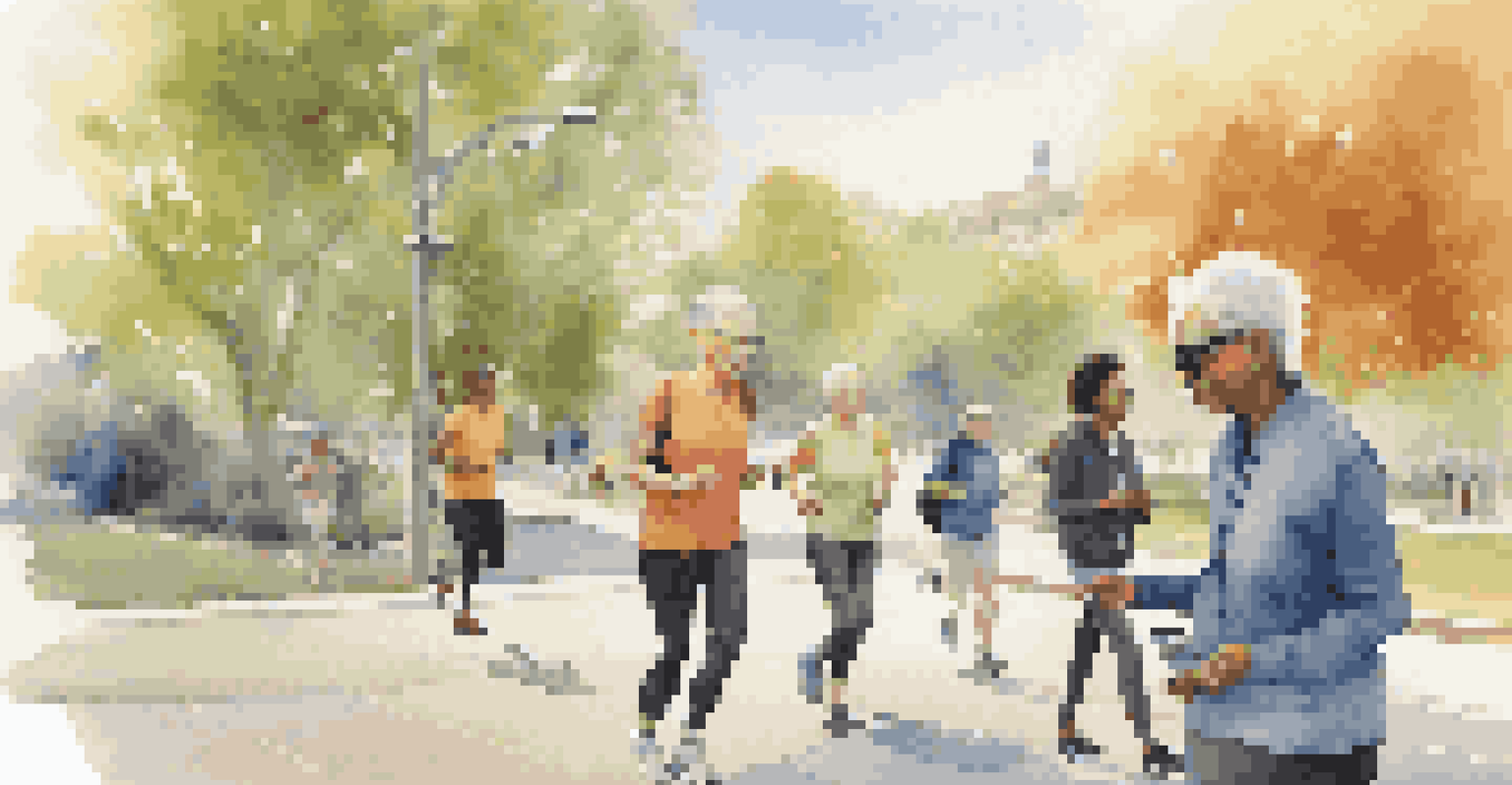 A diverse group of individuals using wearable devices in a park, on a train, and at home, showcasing interaction and accessibility.